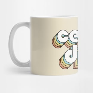 Celine Dion - Retro Letters Typography Style Mug